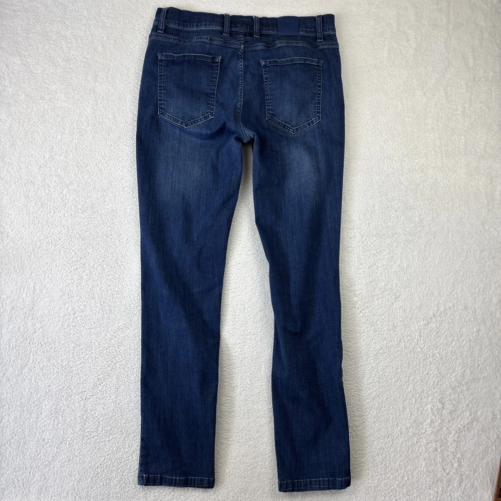 MUGSY Mens 'Fultons' Jeans Size 34/34 Blue Dark Wash Stretch Denim Classic Fit